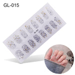 Load image into Gallery viewer, 1 Sheet Glitter Series Powder Sequins Fashion Nail Art Stickers Collection Manicure DIY Nail Polish Strips Wraps for Party Decor
