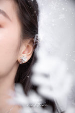 Load image into Gallery viewer, Nighttide Jewelry Snowflake-shaped Zirconia Earrings EXZ1078
