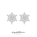 Load image into Gallery viewer, Nighttide Jewelry Snowflake-shaped Zirconia Earrings EXZ1078
