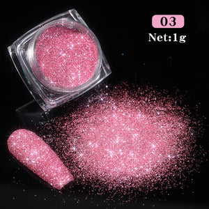 1 Box Hot Sale Iridescent Nail Powders Shiny Nail Glitters Dust Decorations For Nail Art Chrome Pigment DIY Accessories
