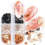 Load image into Gallery viewer, Sparkly Foil Nails Sequins Irregular Aluminum Gold Red Summer Design Set Nail Glitter Flakes Gel DIY Manicure Accessories CH950
