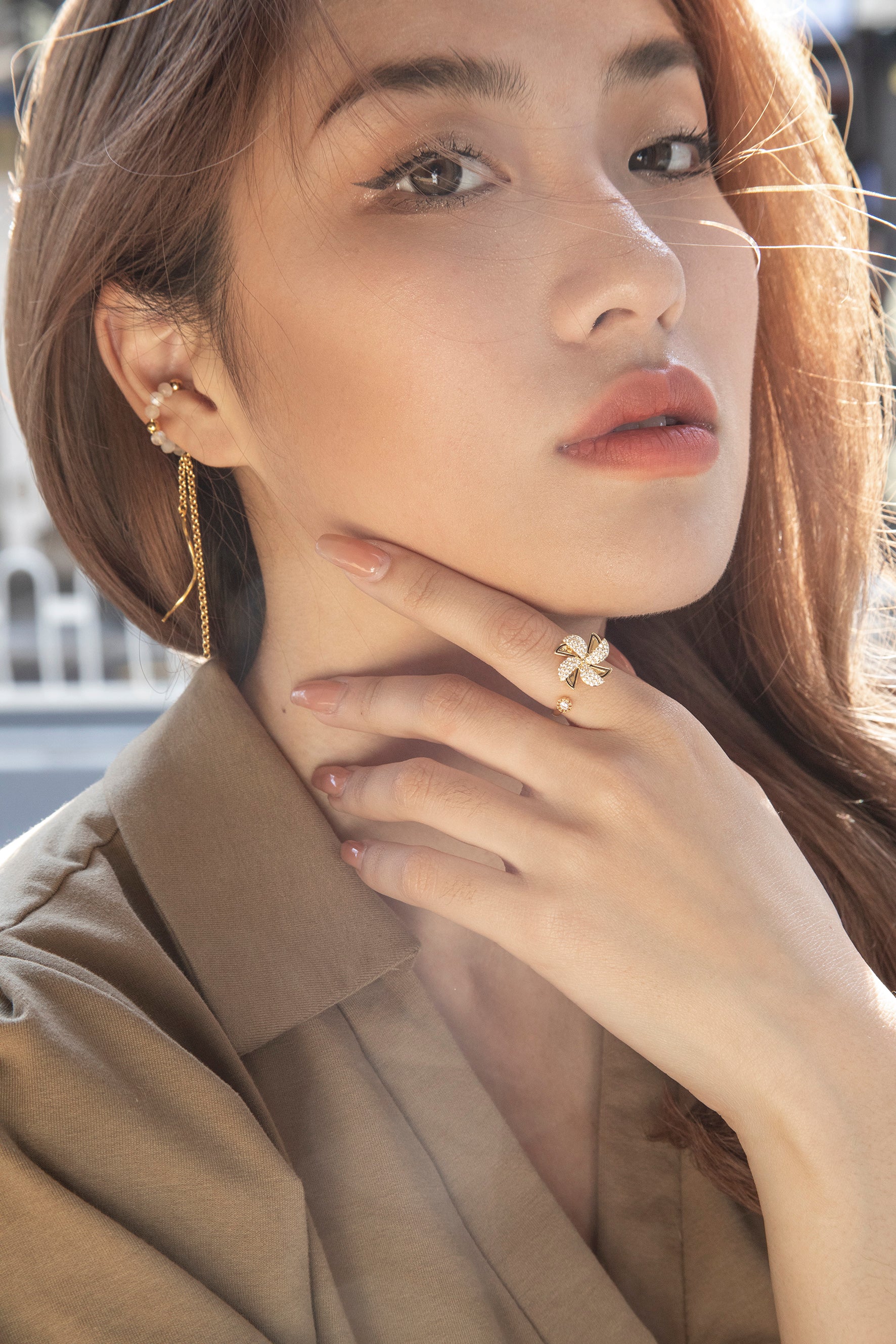 Nighttide Jewelry Windmill-shaped Zirconia Ring JXZ1196