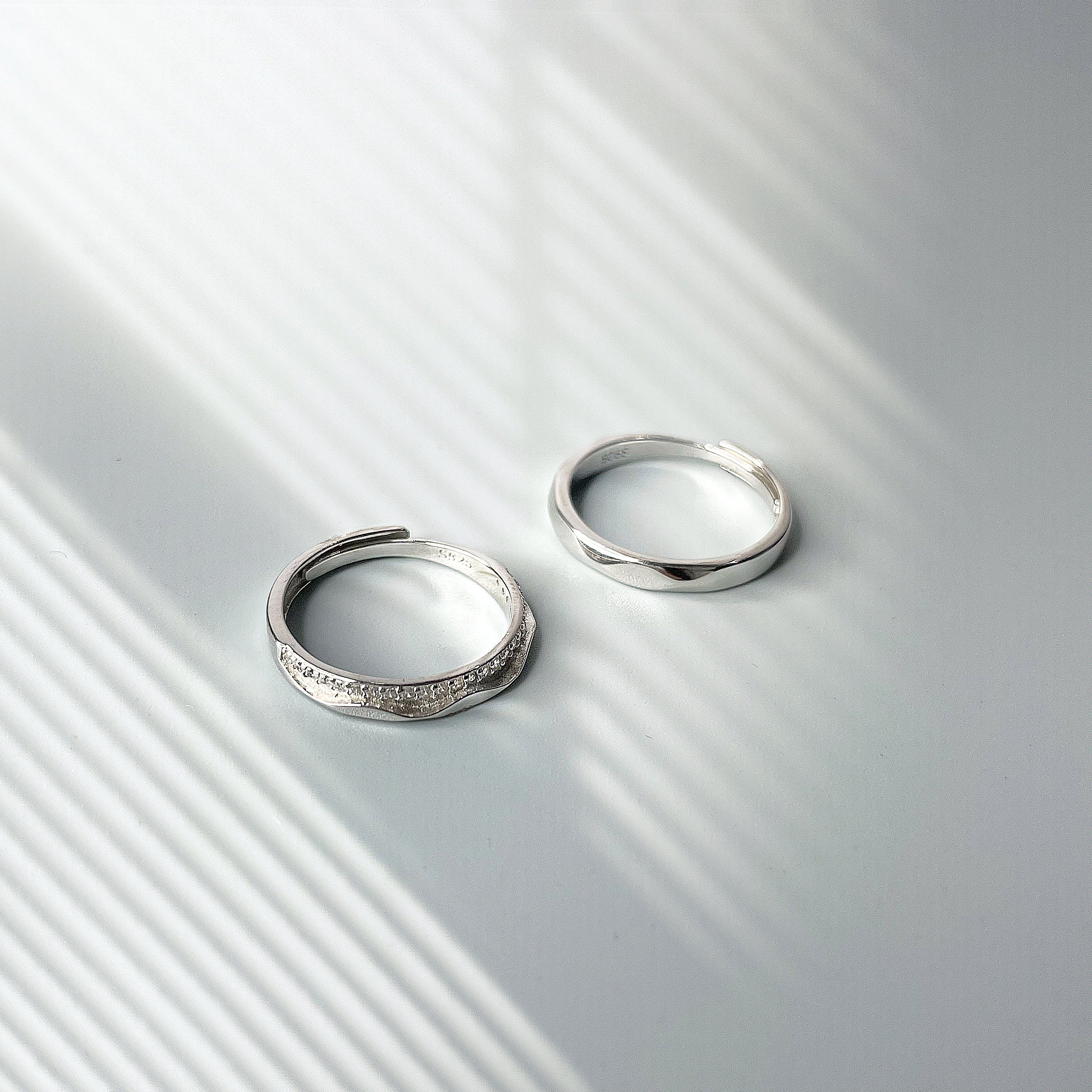 Nighttide Jewelry Zirconia Couple Ring Set JXZ1335