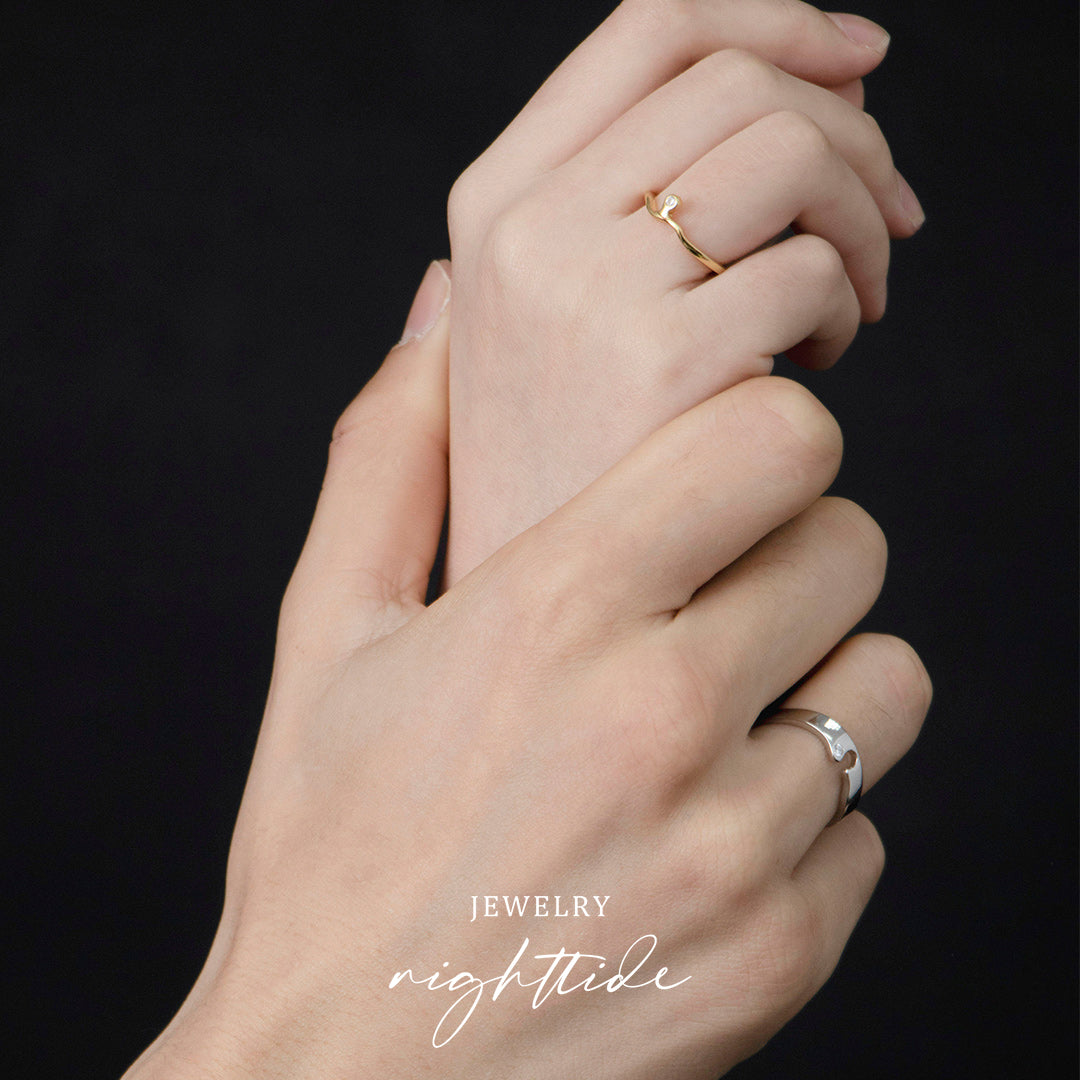 Nighttide Jewelry Zirconia Couple Ring Set JXZ822