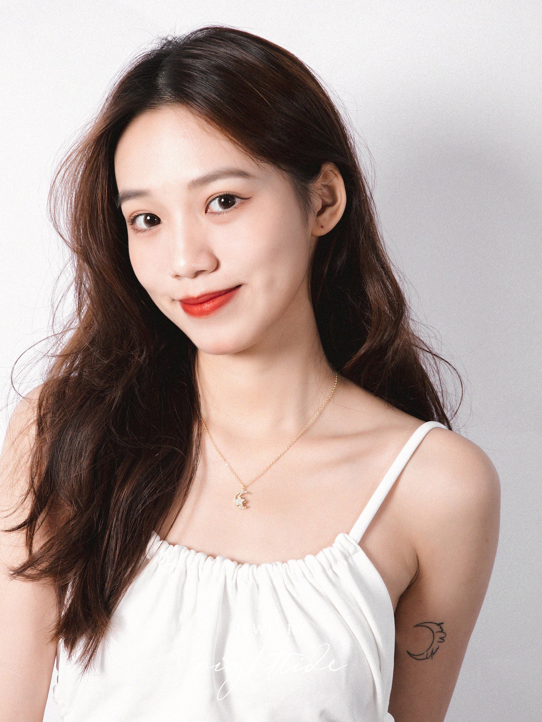 Nighttide Jewelry Star & Moon Zirconia Rotating Necklace NXZ1379