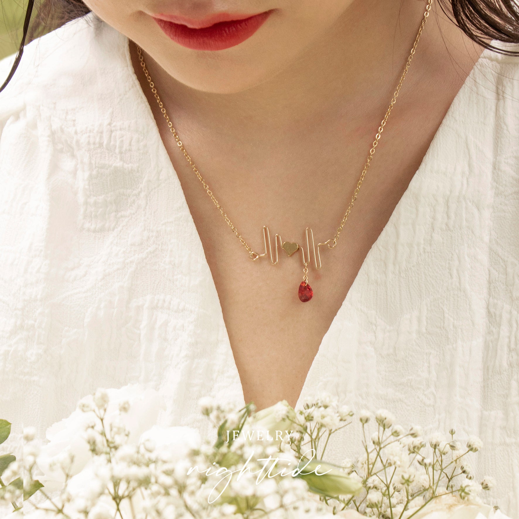 Nighttide Jewelry Zirconia Gold Filled Necklace NXZ650