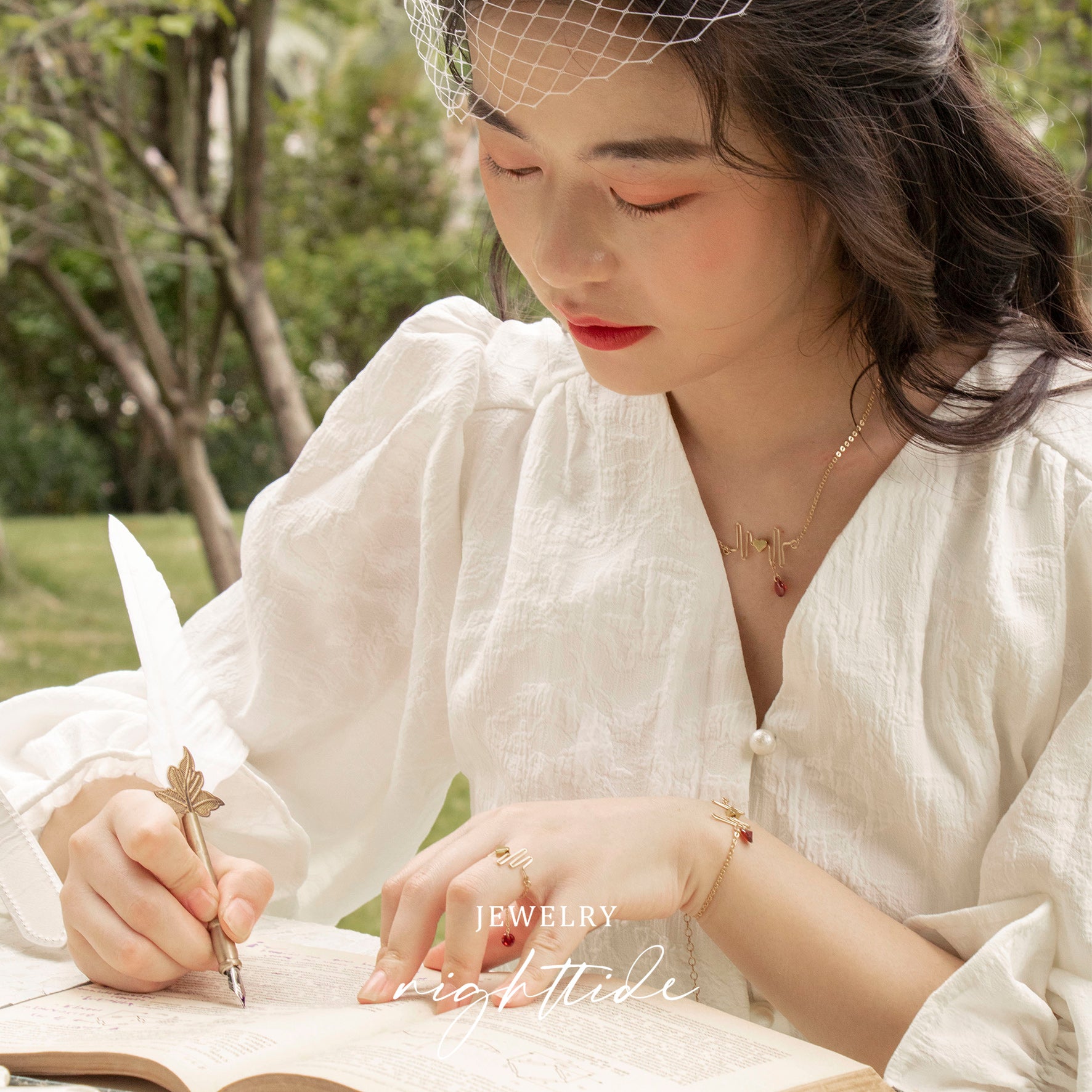 Nighttide Jewelry Zirconia Gold Filled Necklace NXZ650