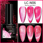 Load image into Gallery viewer, LILYCUTE 7ml 9D Reflective Cat Magnetic Gel Nail Polish Glitter Vernis Semi Permanent Soak Off Magnetic UV Gel Nail Art Gel
