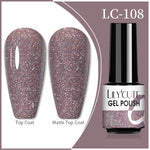 Load image into Gallery viewer, LILYCUTE 7ml 9D Reflective Cat Magnetic Gel Nail Polish Glitter Vernis Semi Permanent Soak Off Magnetic UV Gel Nail Art Gel
