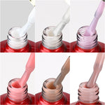Load image into Gallery viewer, MSHARE Milky Pink Rubber Base Gel Glitter Camouflage Color Coat Nude Brown Soak Off Nails Gels Varnish Lacquer 10ml UV LED Gel
