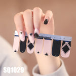 Load image into Gallery viewer, 1sheet Korean Nail Polish Strips DIY Waterproof Nail Wraps Mixed Patterns Full Nail Patch Adhesive for Women Nail Art Stickers
