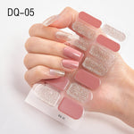 Load image into Gallery viewer, 14pcs/sheet Glitter Gradient Color Nail Stickers Nail Wraps Full Cover Nail Polish Sticker DIY Self-Adhesive Nail Art Decoration
